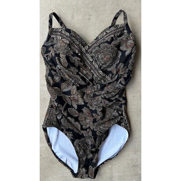 Miraclesuit Petal Pusher Gali One-Piece Swimsuit Size US/12 - Picture 10 of 10